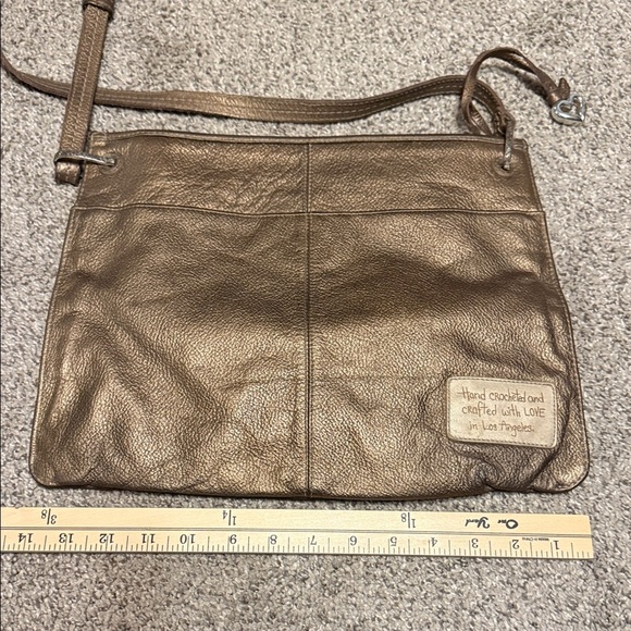 Brighton Chic Bronze and Tan Crochet Shoulder Bag A552752 - Picture 7 of 12